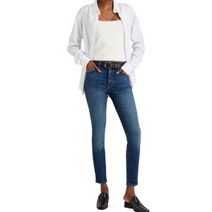 GRLFRND Karolina high-rise slim-leg jeans blue denim size 28 excellent condition